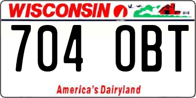 WI license plate 704OBT