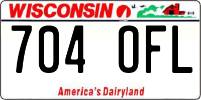 WI license plate 704OFL