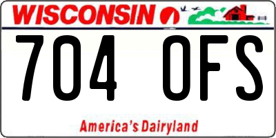 WI license plate 704OFS