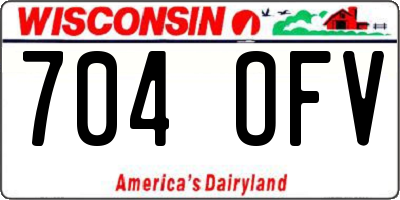 WI license plate 704OFV