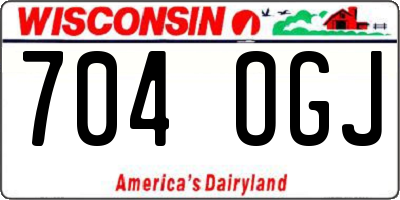 WI license plate 704OGJ