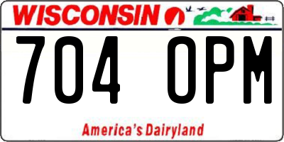 WI license plate 704OPM