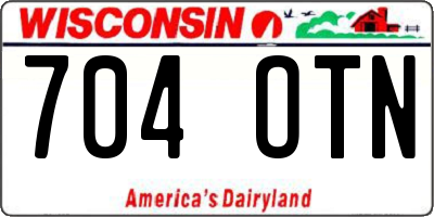 WI license plate 704OTN