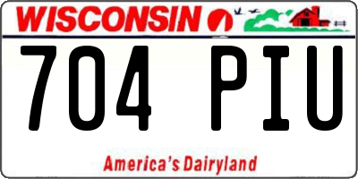 WI license plate 704PIU