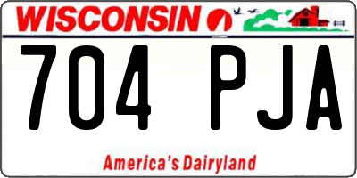 WI license plate 704PJA