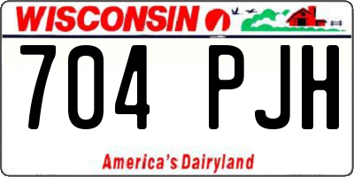 WI license plate 704PJH