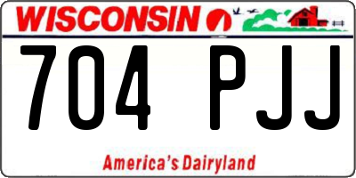 WI license plate 704PJJ