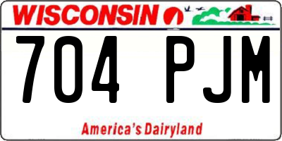 WI license plate 704PJM