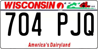 WI license plate 704PJQ