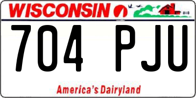 WI license plate 704PJU