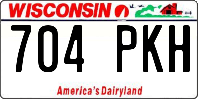 WI license plate 704PKH