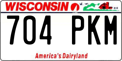WI license plate 704PKM