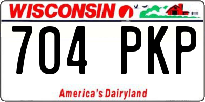 WI license plate 704PKP
