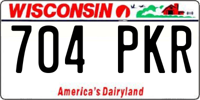 WI license plate 704PKR