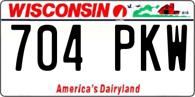 WI license plate 704PKW