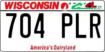 WI license plate 704PLR