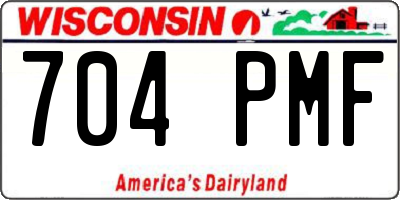 WI license plate 704PMF