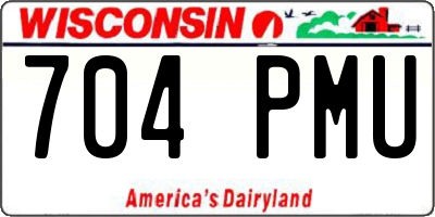 WI license plate 704PMU