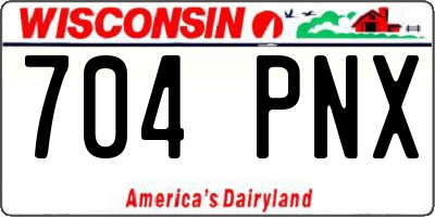 WI license plate 704PNX