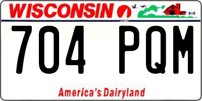 WI license plate 704PQM