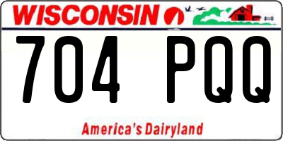 WI license plate 704PQQ