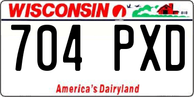 WI license plate 704PXD