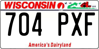 WI license plate 704PXF
