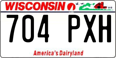 WI license plate 704PXH