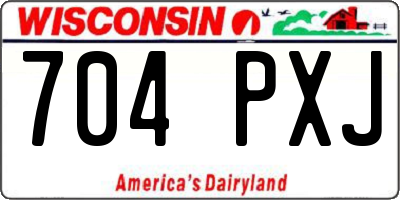 WI license plate 704PXJ
