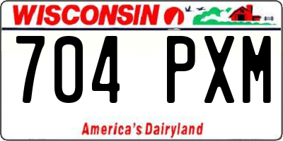 WI license plate 704PXM
