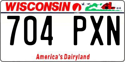 WI license plate 704PXN