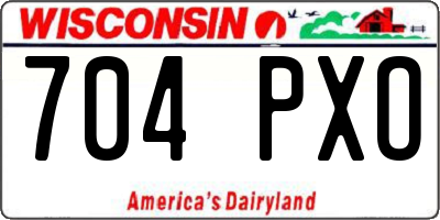 WI license plate 704PXO