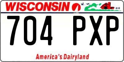 WI license plate 704PXP