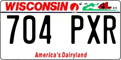WI license plate 704PXR