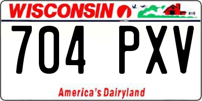 WI license plate 704PXV