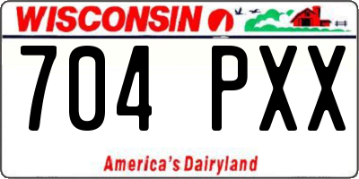 WI license plate 704PXX
