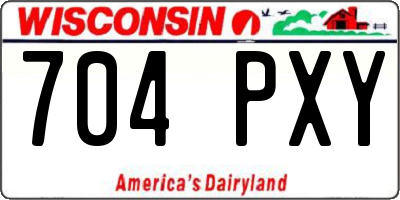 WI license plate 704PXY