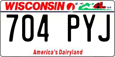 WI license plate 704PYJ