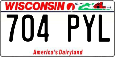 WI license plate 704PYL