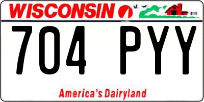 WI license plate 704PYY