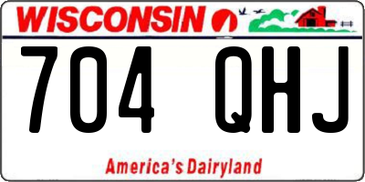 WI license plate 704QHJ