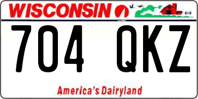 WI license plate 704QKZ