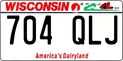 WI license plate 704QLJ