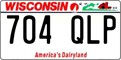 WI license plate 704QLP