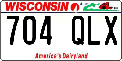 WI license plate 704QLX