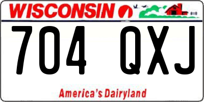 WI license plate 704QXJ