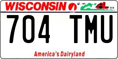 WI license plate 704TMU
