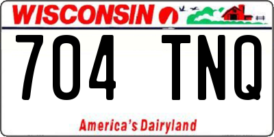 WI license plate 704TNQ