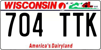 WI license plate 704TTK