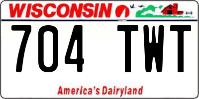 WI license plate 704TWT